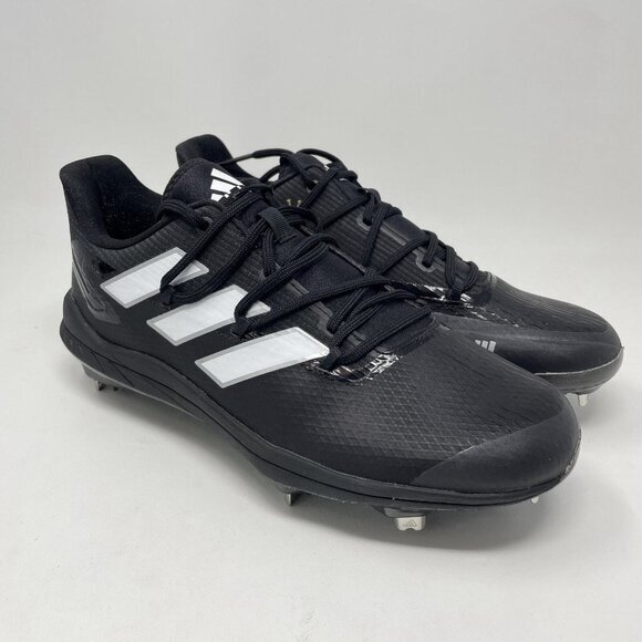 Adidas Adizero Afterburner 9 Cleats Mens‎ 8 Black Baseball Shoes New FZ4217 - Picture 1 of 11